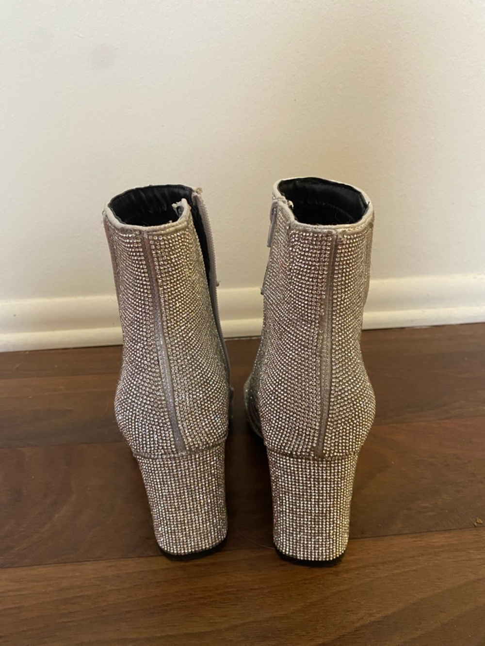 Target A New Day Women’s Sparkly Heeled Booties Disco Cowgirl Rhinestones 9.5 - Picture 3 of 6